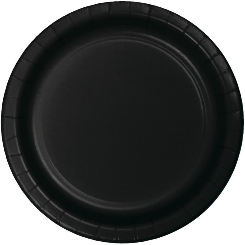 Club Pack of 96 Jet Black Lunch In Disposable Decorative Plastic Party