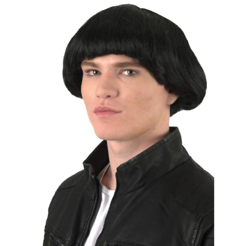 Men’s Black Mushroom Halloween Wig Costume Accessory- One Size Fits ...