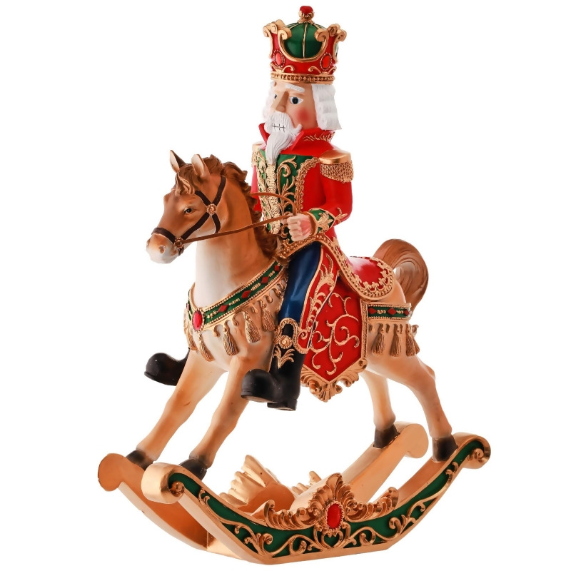 15" Nutcracker In A Rocking Horse Christmas Decor from Christmas ...