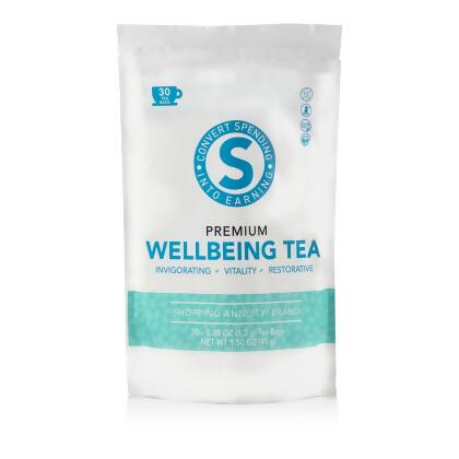 Shopping Annuity Brand Premium Wellbeing Tea - 30 Tea Bags Per Pouch (1.5 oz/45 g)