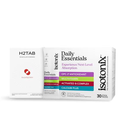 The Ultimate Isotonix® Protocol - Includes Isotonix Daily Essentials Packets (30 Packets); Fast Dissolving Raspberry H2Tabs (30 Tablets)