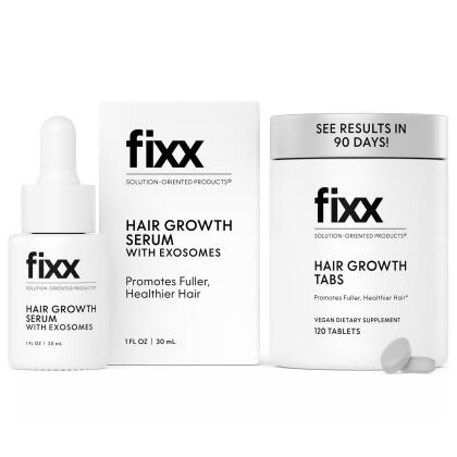 nutraMetrix® Fixx Hair Growth - Duo - Includes Fixx Hair Growth Tabs and Fixx Hair Growth Serum