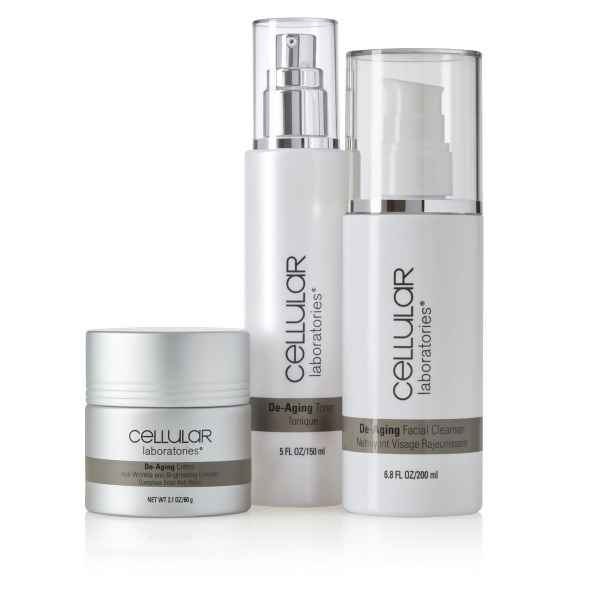 Cellular Laboratories® Skincare Value Kit - Includes De-Aging Facial Cleanser; De-Aging Toner and De-Aging Crème