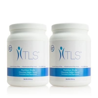 TLS® Nutrition Shakes Limited Time Special - Chocolate Delight - Twin Pack (14 Servings per Canister) - 20% Off