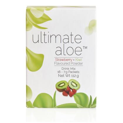 Ultimate Aloe® Powder - Strawberry-Kiwi Flavour - Single Box (16 Servings)