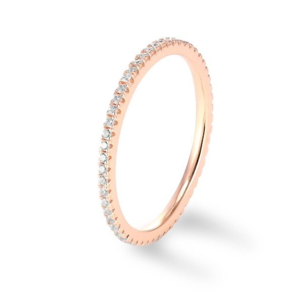 ANGIE - Eternity Band - Size 5 - Rose Gold | Clear