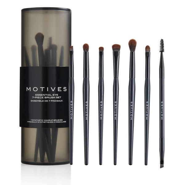 Motives® Essential Eye 7-Piece Brush Set - Includes seven synthetic eye brushes and one storage case
