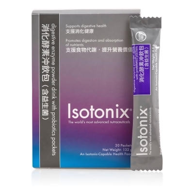 Isotonix® 消化酵素沖飲包（含益生菌） - 單盒裝（20 包 / 每包含2 食用份量）