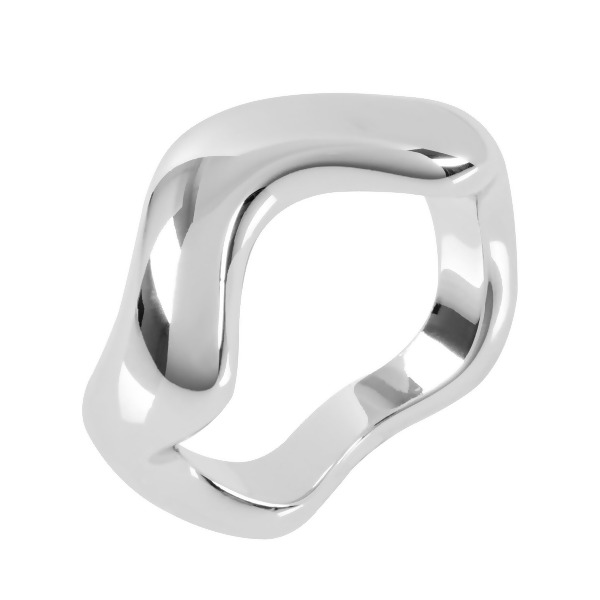 RHEA – 波浪形戒指 - 尺寸：4 – 銀白色