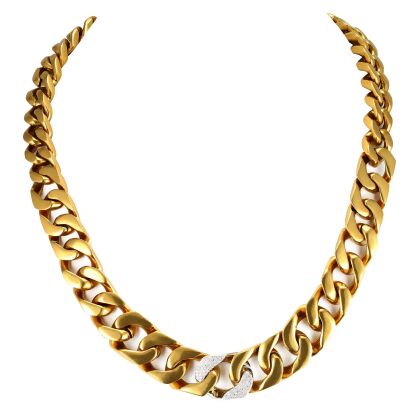 ZANE – Cuban Link Chain - Antique Gold | Clear