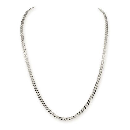 CHARLIE - Extended Curb Chain Necklace - Silver