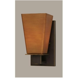 Toltec Lighting Apollo Wall Sconce 5' Square Cayenne Linen Glass 581-Dg-670 - All