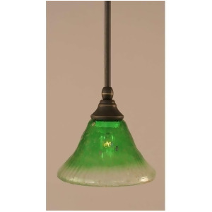 Toltec Lighting Stem Mini Pendant 7' Kiwi Green Crystal Glass 23-Dg-753 - All