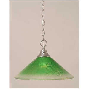 Toltec Lighting Chain Hung Pendant 16' Kiwi Green Crystal Glass 10-Ch-717 - All