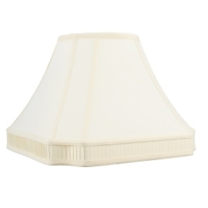 Livex Lighting Silk Lamp Shade Off White Round Cut Corner Shantung- S538 - All