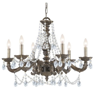 Crystorama Sutton 6 Light Crystal Spectra Crystal Chandelier 5026-Vb-cl-s - All