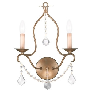 Livex Lighting Chesterfield Wall Sconce in Antique Gold Leaf 6422-48 - All