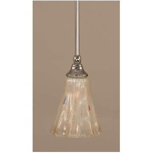 Toltec Lighting Stem Mini Pendant 5.5' Fluted Frosted Crystal Glass 23-Ch-721 - All