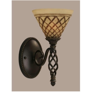 Toltec Lighting Elegante Wall Sconce 7' Chocolate Icing Glass 161-Dg-7185 - All