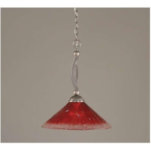 Toltec Lighting Bow Pendant 16' Raspberry Crystal Glass 271-Bn-716 - All