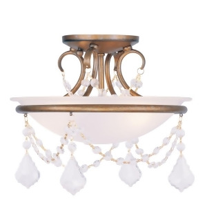 Livex Lighting Chesterfield/Pennington Ceiling Mount Antique Gold Leaf 6523-48 - All