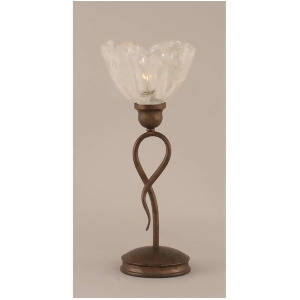 Toltec Lighting Leaf Table Lamp Bronze 7' Italian Ice Glass 35-Brz-759 - All