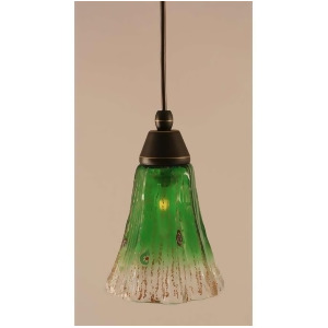 Toltec Lighting Cord Mini Pendant 5.5' Kiwi Green Crystal Glass 22-Dg-723 - All