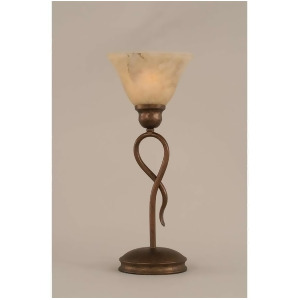 Toltec Lighting Leaf Table Lamp Bronze 7' Italian Marble Glass 35-Brz-508 - All