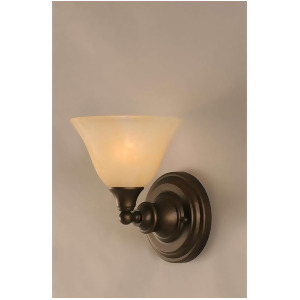 Toltec Lighting Wall Sconce Bronze Finish 7' Amber Marble Glass 40-Brz-503 - All