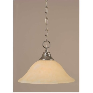 Toltec Lighting Chain Hung Pendant Chrome 12' Amber Marble Glass 10-Ch-523 - All