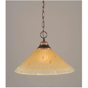 Toltec Lighting Chain Hung Pendant 16' Amber Crystal Glass 10-Bc-710 - All