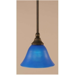 Toltec Lighting Stem Mini Pendant 7' Blue Italian Glass 23-Dg-4155 - All