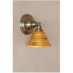 Toltec Lighting Wall Sconce Brushed Nickel 7' Firre Saturn Glass 40-Bn-454 - All