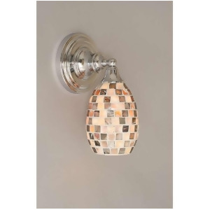 Toltec Lighting Wall Sconce Shown Chrome Finish 5' Seashell Glass 40-Ch-408 - All