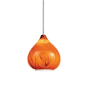 Wac Lighting Truffle Amber Pendant with Chrome Canopy Chrome Mp-933-am-ch - All