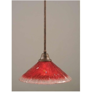 Toltec Lighting Stem Pendant Bronze 16' Raspberry Crystal Glass 26-Brz-716 - All