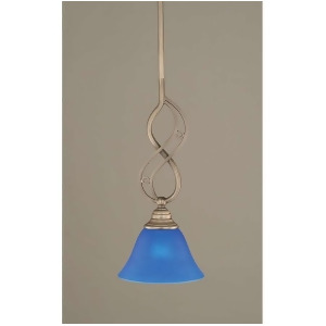 Toltec Lighting Jazz Mini Pendant 7' Blue Italian Glass 232-Bn-4155 - All