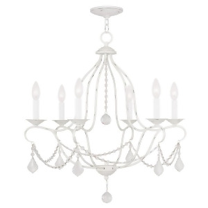 Livex Lighting Chesterfield Chandelier in Antique White 6426-60 - All