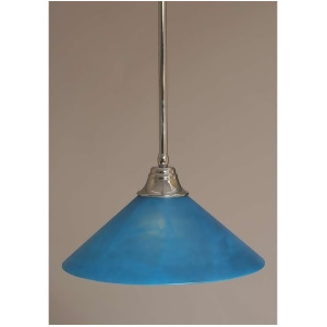 Toltec Lighting Stem Pendant Chrome Finish 16' Blue Italian Glass 26-Ch-415 - All