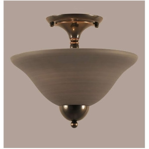Toltec Lighting Semi-Flush 2 Bulbs 12' Gray Linen Glass 120-Bc-604 - All