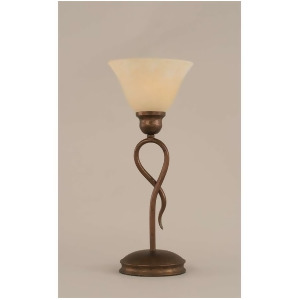 Toltec Lighting Leaf Table Lamp Bronze 7 Amber Marble Glass 35-Brz-503 - All