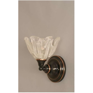 Toltec Lighting Wall Sconce Black Copper 7' Italian Ice Glass 40-Bc-759 - All