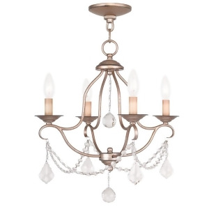 Livex Lighting Chesterfield Mini Chandelier in Antique Silver Leaf 6424-73 - All