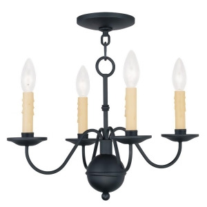 Livex Lighting Heritage Mini Chandelier in Black 4494-04 - All