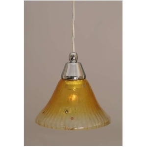 Toltec Lighting Cord Mini Pendant 7' Gold Champagne Crystal Glass 22-Ch-770 - All