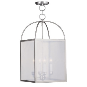 Livex Lighting Milford Chain Hang in Brushed Nickel 4046-91 - All
