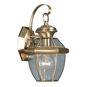 Livex Lighting Monterey Outdoor Wall Lantern in Antique Brass 2051-01 - All