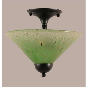 Toltec Lighting Semi-Flush 2 Bulbs 12' Kiwi Green Crystal Glass 120-Mb-447 - All