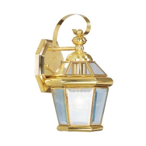 Livex Lighting Georgetown Outdoor Wall Lantern in Polished Brass 2061-02 - All