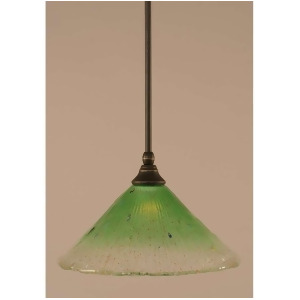 Toltec Lighting Stem Mini Pendant 12' Kiwi Green Crystal Glass 23-Dg-447 - All
